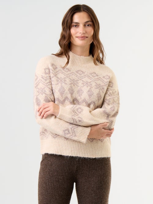 Camisola com padrão em malha grossa - Kiabi Camisola com padrão em malha grossa - Kiabi