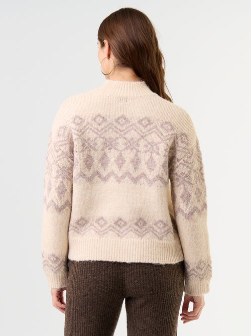 Camisola com padrão em malha grossa - Kiabi Camisola com padrão em malha grossa - Kiabi