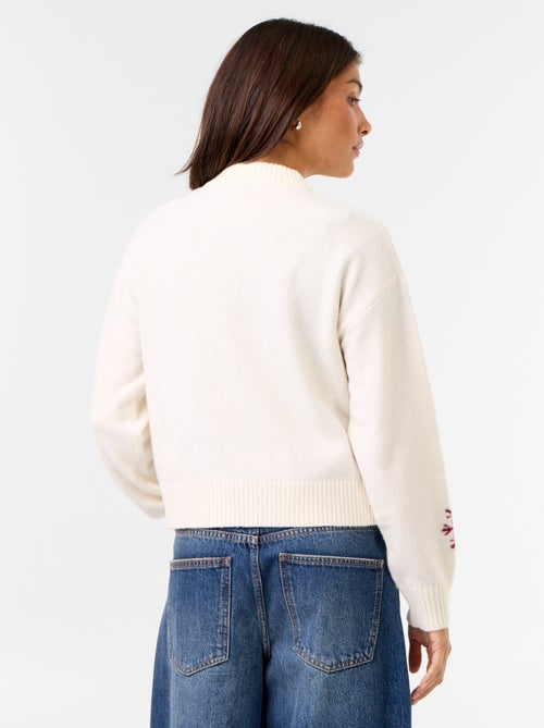 Camisola com padrão em malha grossa - Kiabi