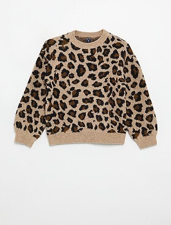 Camisola com padrão leopardo