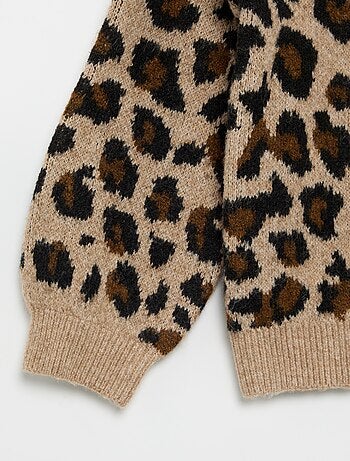 Camisola com padrão leopardo