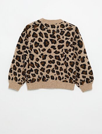 Camisola com padrão leopardo