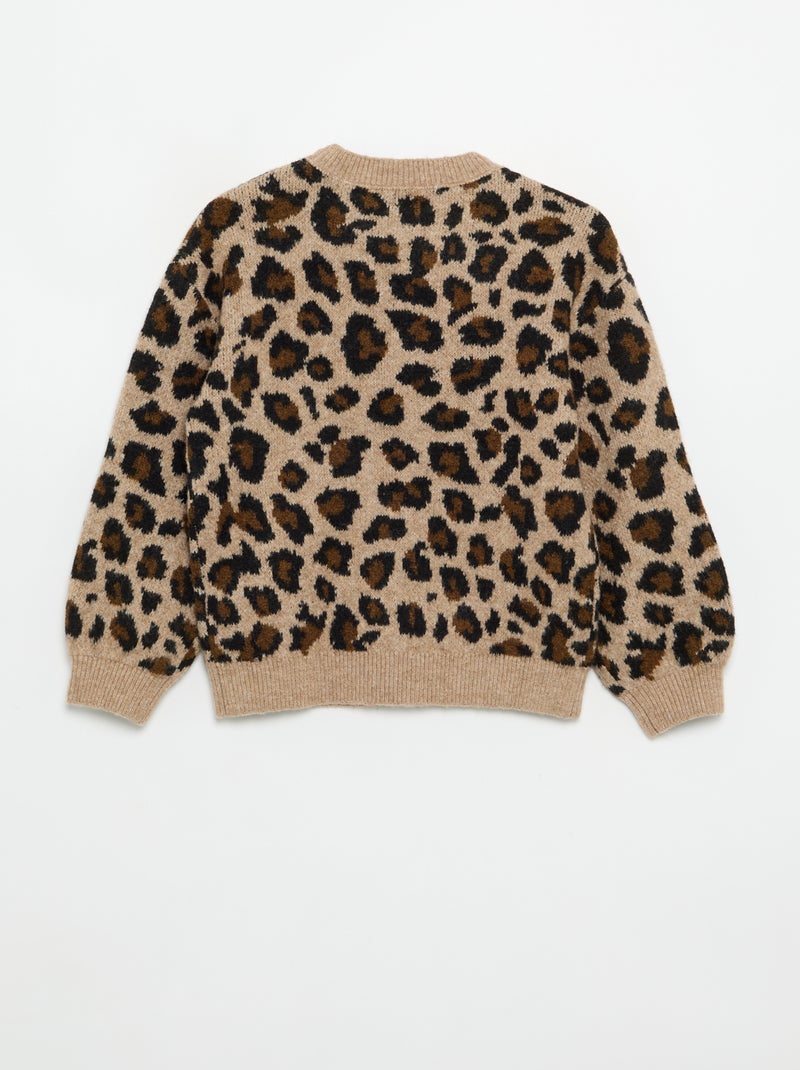 Camisola com padrão leopardo Bege - Kiabi