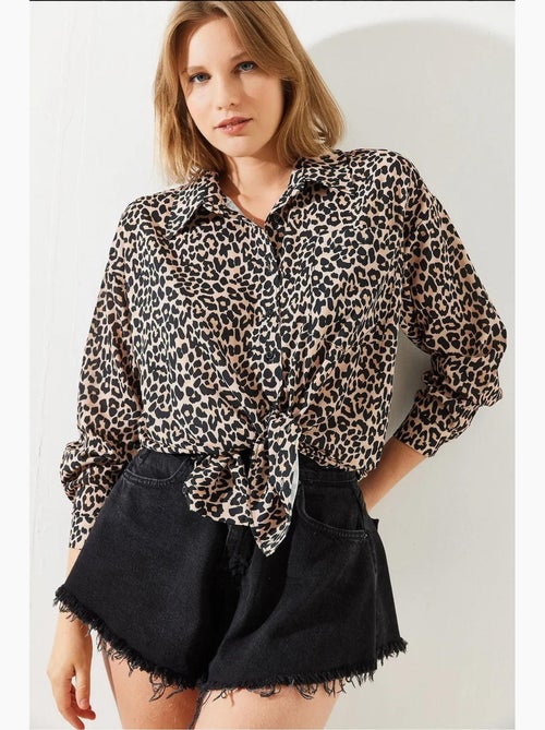 Camisola com padrão leopardo mbms lucci - Kiabi