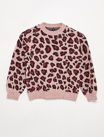 Camisola com padrão leopardo