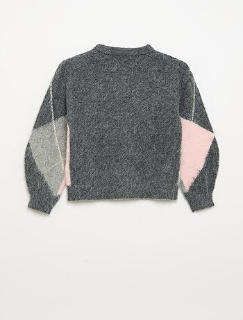 Camisola com padrões de losangos