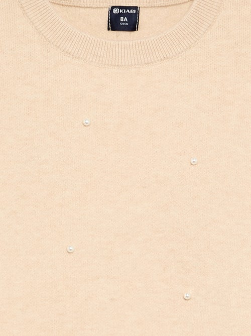Camisola com pérolas - Kiabi