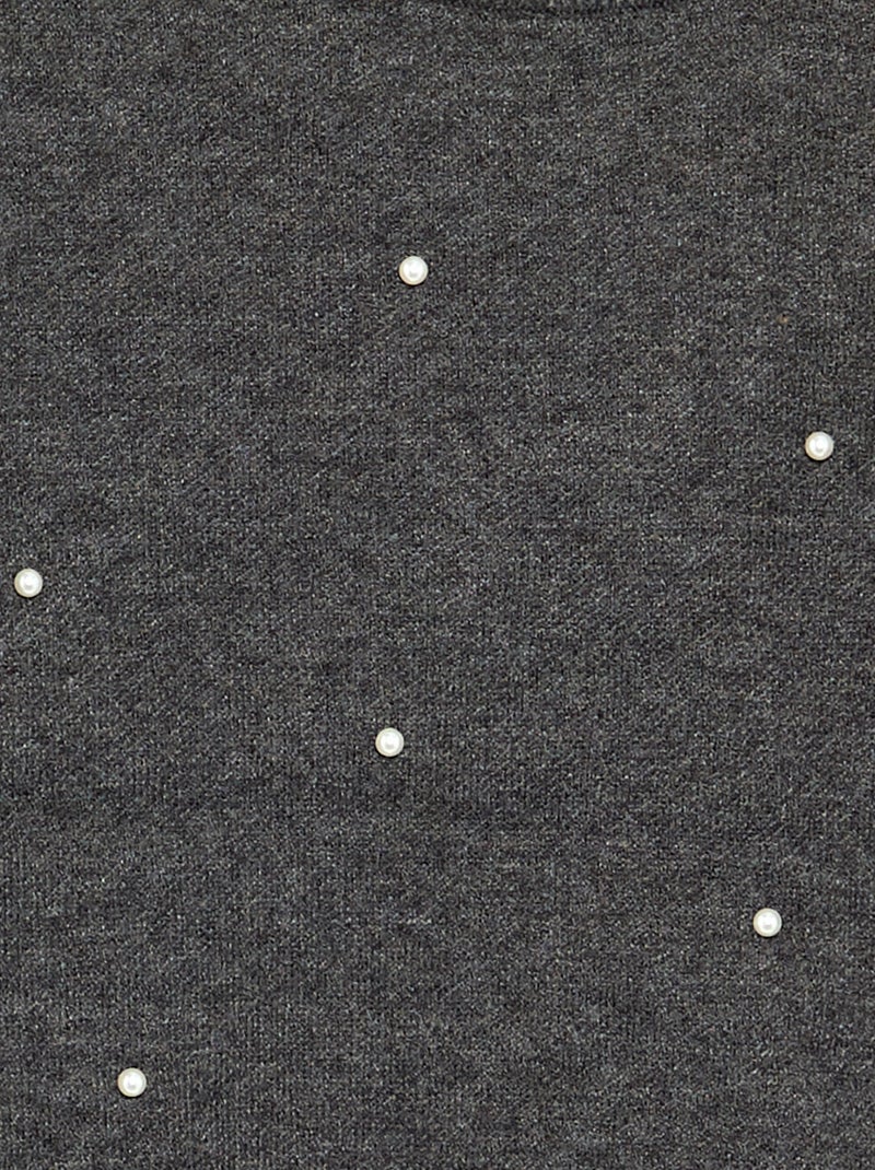 Camisola com pérolas Cinza - Kiabi