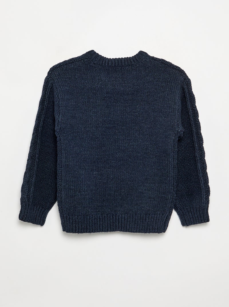 Camisola com tranças Azul - Kiabi