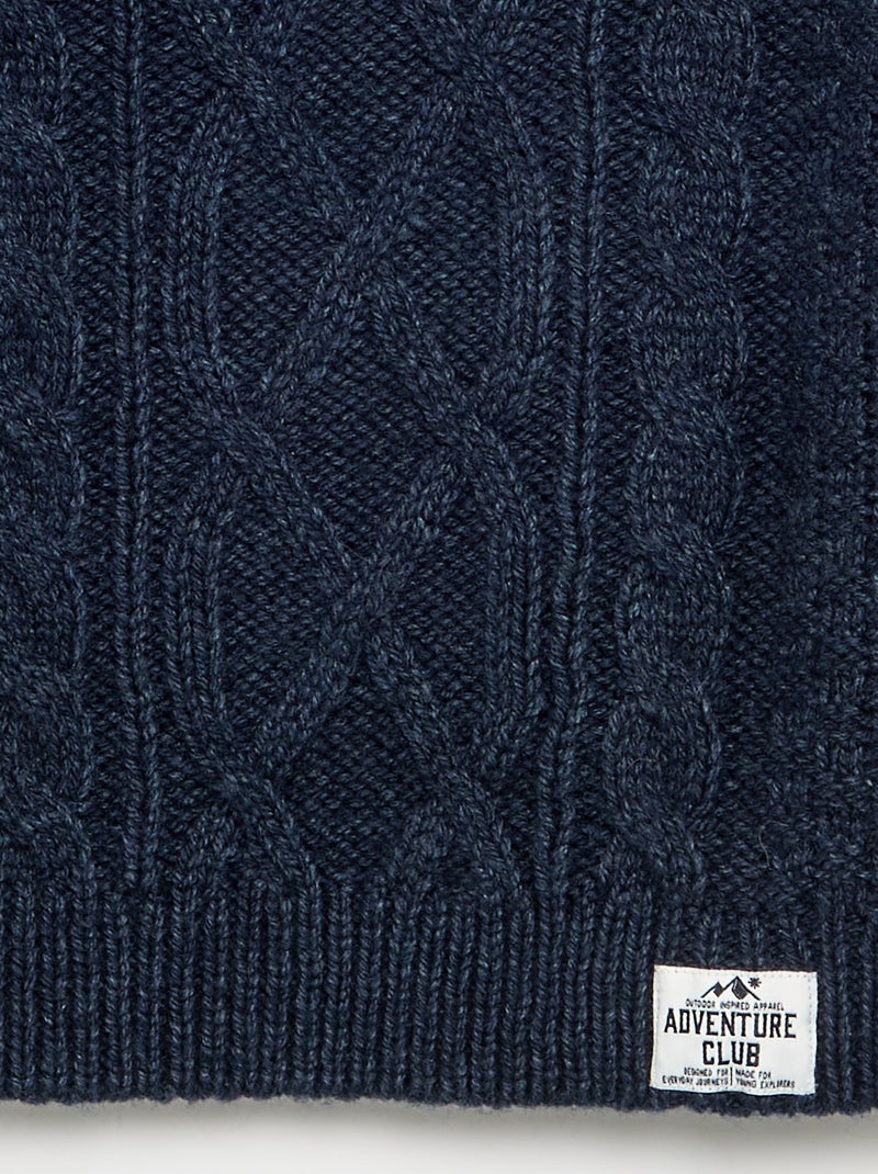 Camisola com tranças Azul - Kiabi