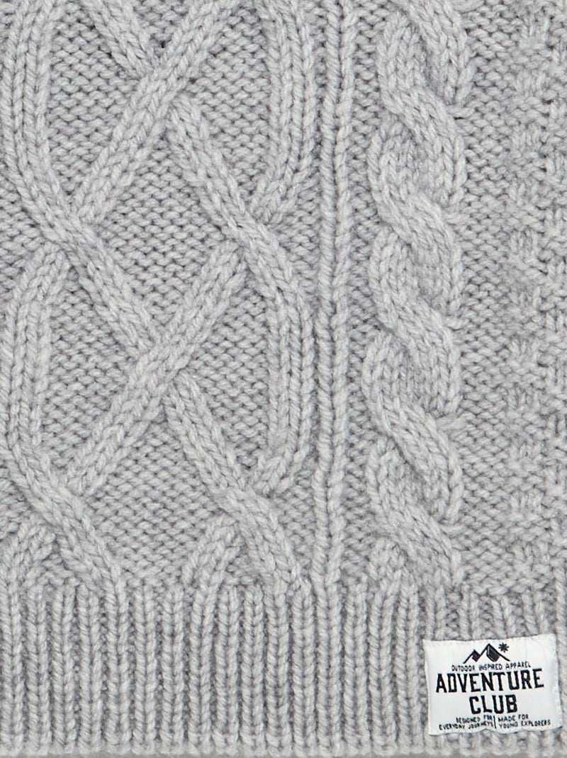 Camisola com tranças Cinza - Kiabi