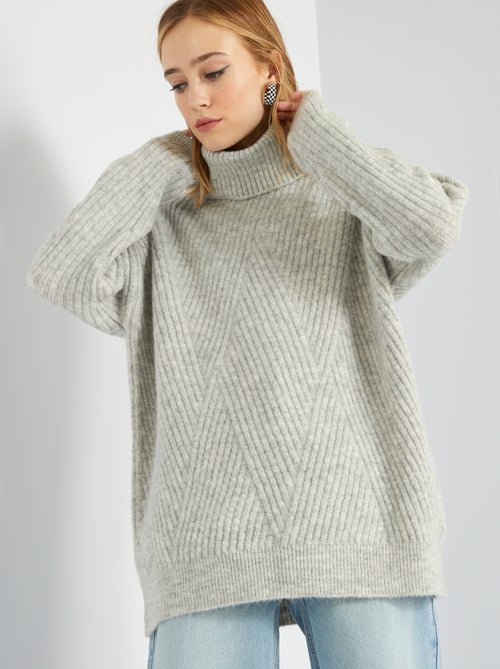 Camisola comprida em malha - Kiabi