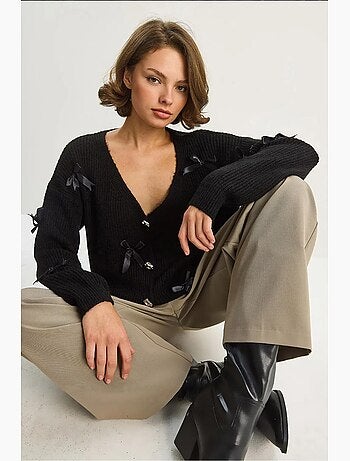 Camisola comprida oversized canelada lucci