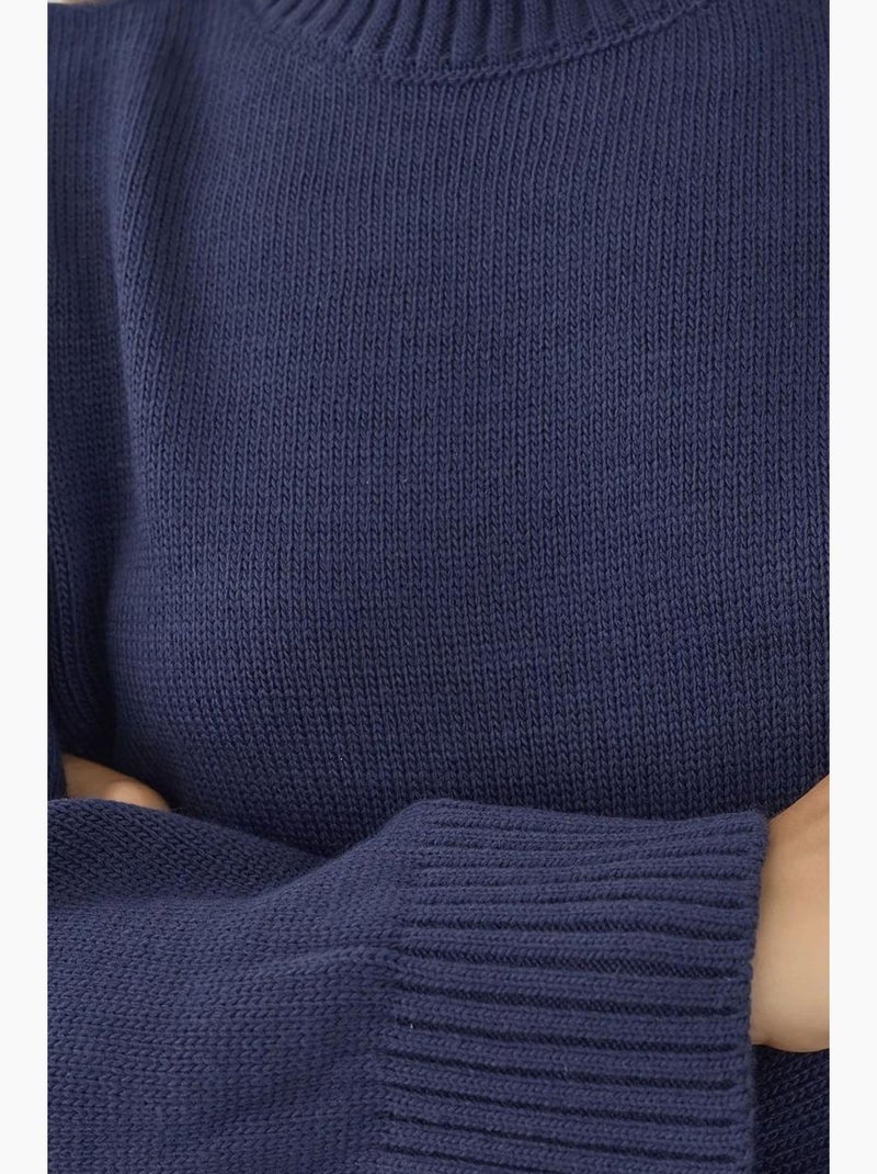 Camisola cozy de gola redonda hiccup Azul-noite - Kiabi