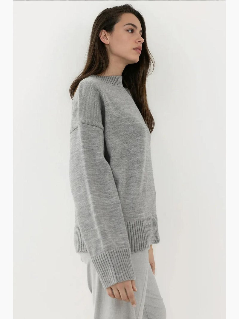Camisola cozy de gola redonda hiccup Cinza claro - Kiabi