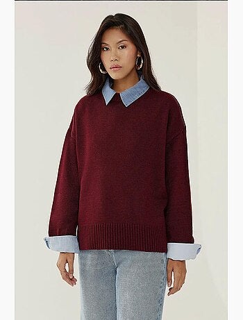 Camisola cozy de gola redonda hiccup