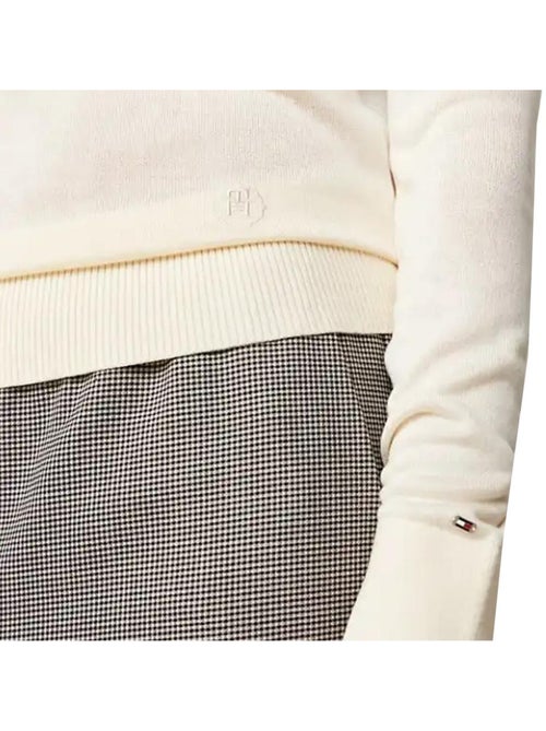 Camisola Creme de Mulher Tommy Hilfiger WW0WW40982 - Kiabi Camisola Creme de Mulher Tommy Hilfiger WW0WW40982 - Kiabi