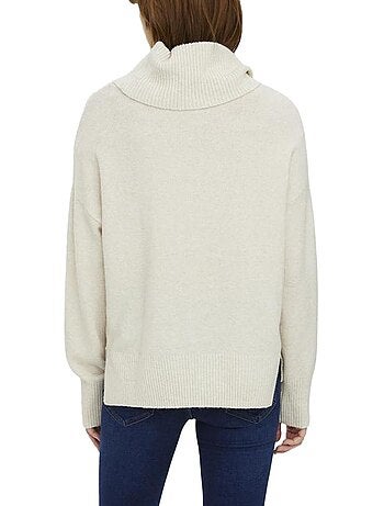 Camisola creme vero moda doffy birch para mulher