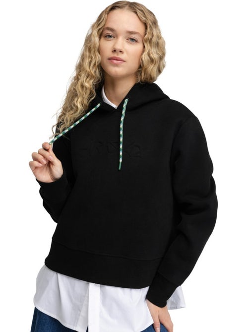 Camisola cropped com capuz para mulher - Kiabi