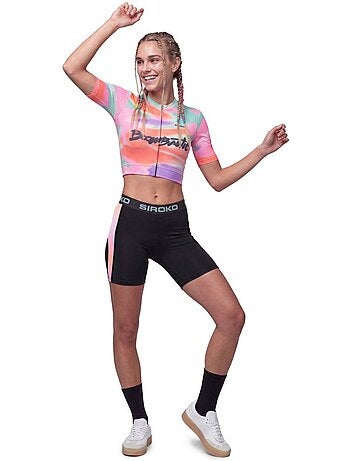Camisola cropped de ciclismo mulher boombastic
