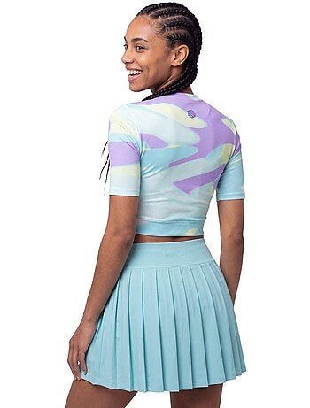 Camisola cropped de ciclismo mulher boombastic