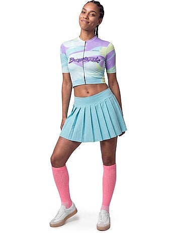 Camisola cropped de ciclismo mulher boombastic