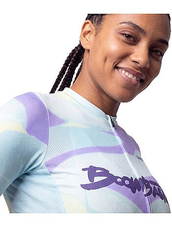 Camisola cropped de ciclismo mulher boombastic