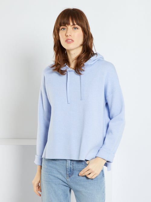 Camisola curta com capuz - Kiabi