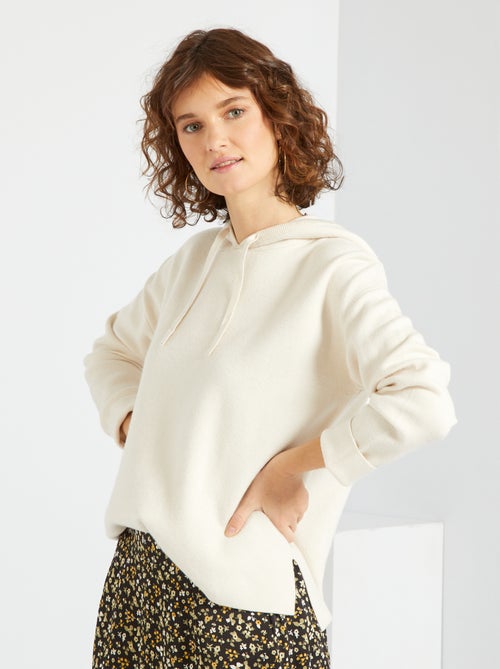 Camisola curta com capuz - Kiabi
