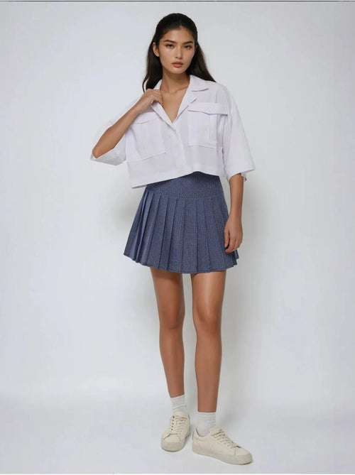 Camisola curta com detalhe de bolso - Kiabi