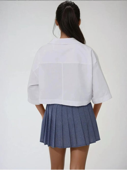 Camisola curta com detalhe de bolso - Kiabi