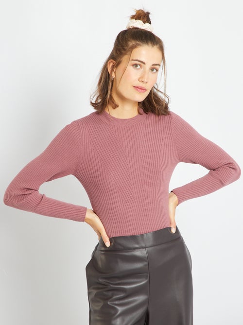 Camisola curta de gola alta - Kiabi