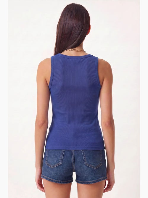 Camisola de alças ajustada em algodão com decote em u istanbul - Kiabi Camisola de alças ajustada em algodão com decote em u istanbul - Kiabi