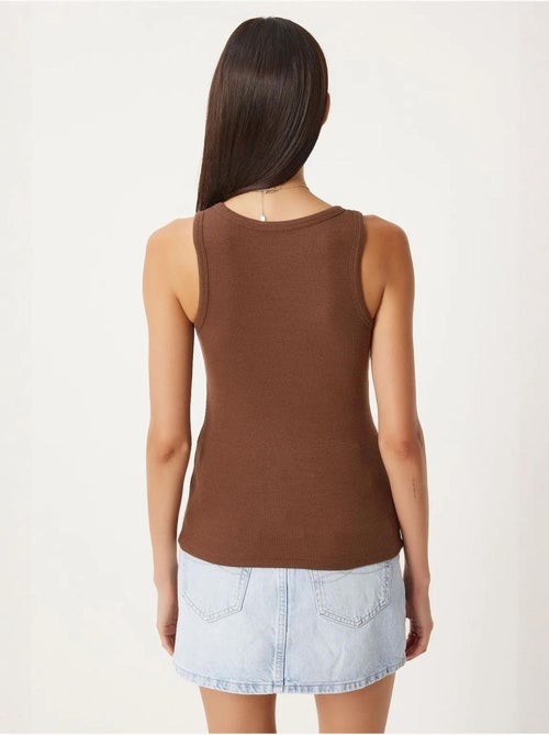 Camisola de alças ajustada em algodão com decote em u istanbul - Kiabi Camisola de alças ajustada em algodão com decote em u istanbul - Kiabi