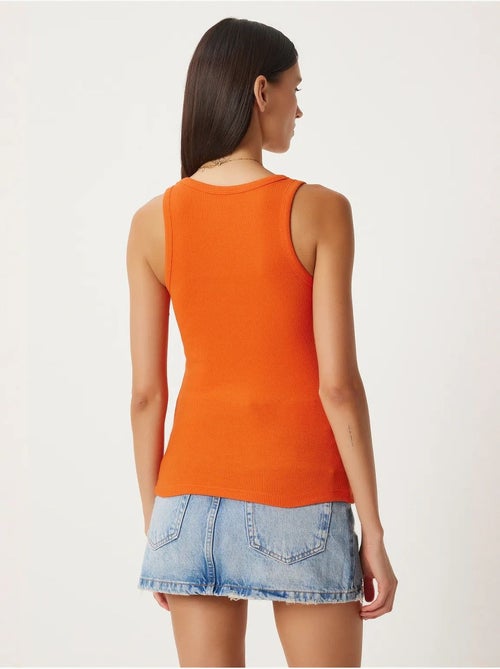 Camisola de alças ajustada em algodão com decote em u istanbul - Kiabi Camisola de alças ajustada em algodão com decote em u istanbul - Kiabi