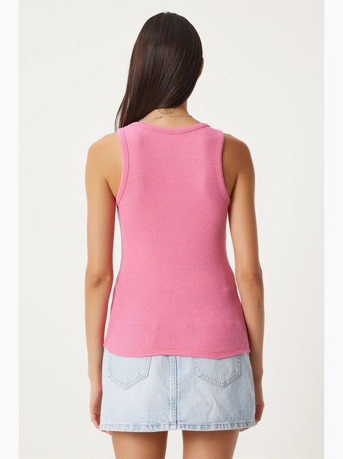 Camisola de alças ajustada em algodão com decote em u istanbul - Kiabi Camisola de alças ajustada em algodão com decote em u istanbul - Kiabi