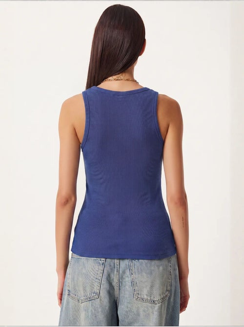 Camisola de alças ajustada em malha com decote em u, pack de 2 istanbul - Kiabi Camisola de alças ajustada em malha com decote em u, pack de 2 istanbul - Kiabi