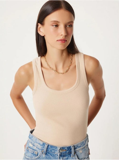 Camisola de alças ajustada em malha com decote em u, pack de 2 istanbul - Kiabi Camisola de alças ajustada em malha com decote em u, pack de 2 istanbul - Kiabi