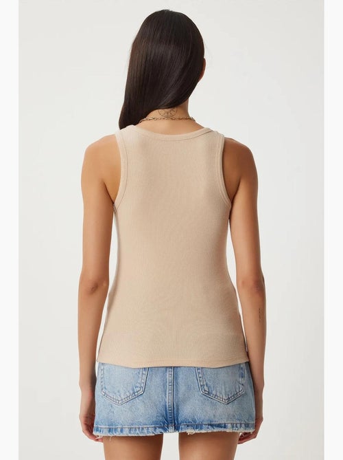 Camisola de alças ajustada em malha com decote em u, pack de 2 istanbul - Kiabi Camisola de alças ajustada em malha com decote em u, pack de 2 istanbul - Kiabi