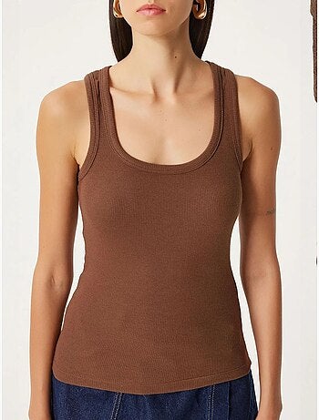 Camisola de alças ajustada em malha com decote em u, pack de 2 istanbul