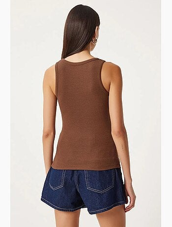 Camisola de alças ajustada em malha com decote em u, pack de 2 istanbul