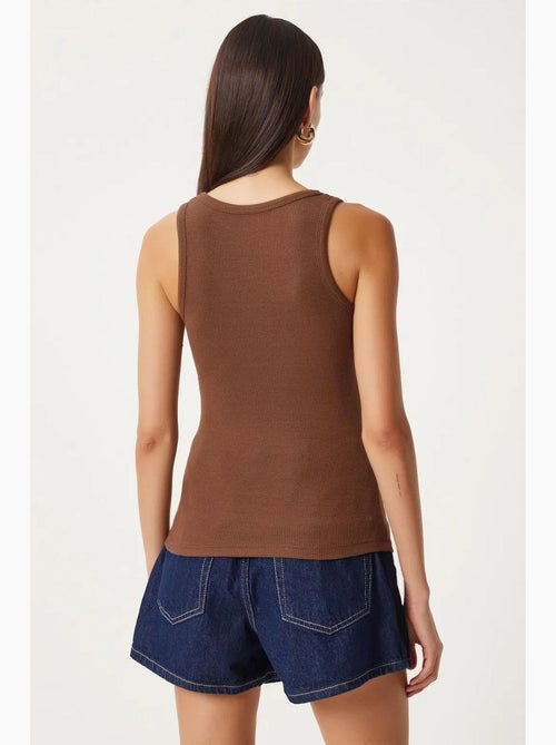 Camisola de alças ajustada em malha com decote em u, pack de 2 istanbul - Kiabi Camisola de alças ajustada em malha com decote em u, pack de 2 istanbul - Kiabi