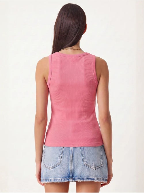 Camisola de alças ajustada em malha com decote em u, pack de 2 istanbul - Kiabi Camisola de alças ajustada em malha com decote em u, pack de 2 istanbul - Kiabi