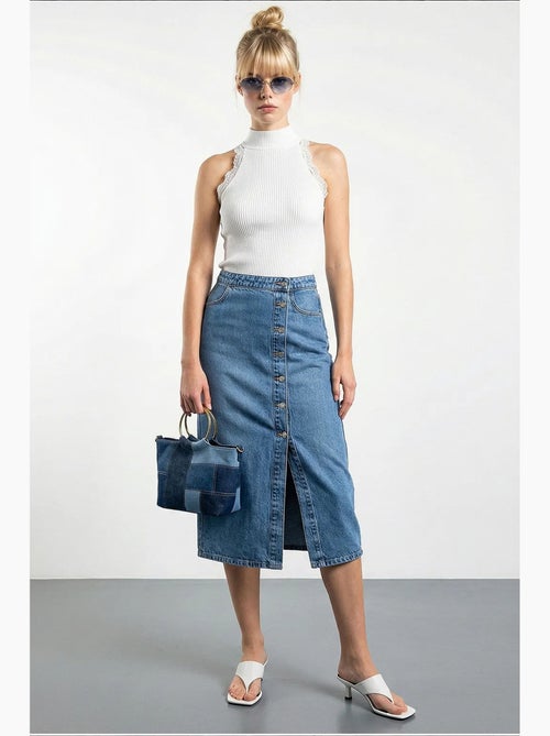 Camisola de alças algodão elastano lucci - Kiabi Camisola de alças algodão elastano lucci - Kiabi