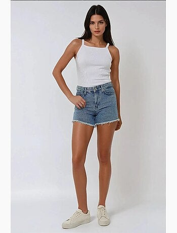 Camisola de alças básica ajustada com decote halter hiccup