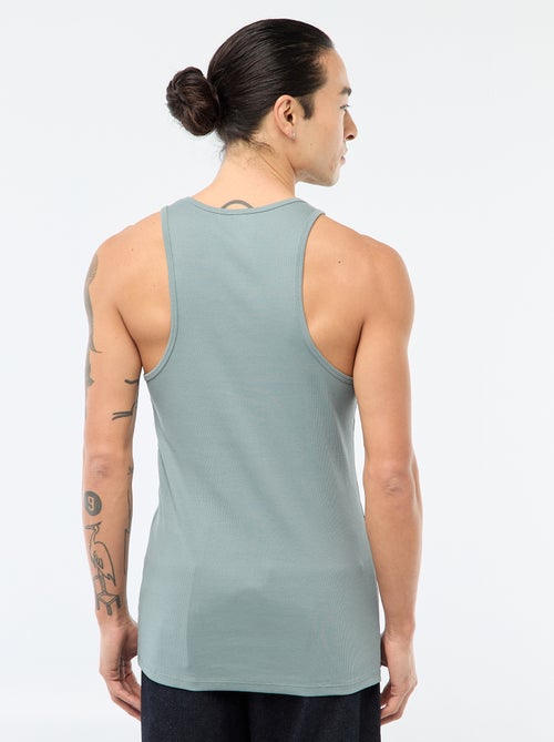 Camisola de alças canelada - Kiabi