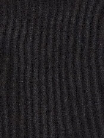 Camisola de alças canelada com gola redonda