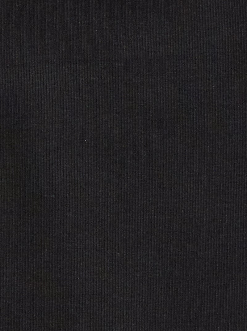 Camisola de alças canelada com gola redonda Preto - Kiabi