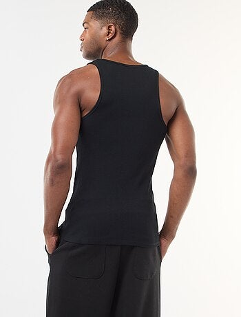 Camisola de alças canelada