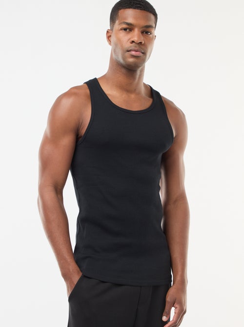 Camisola de alças canelada - Kiabi